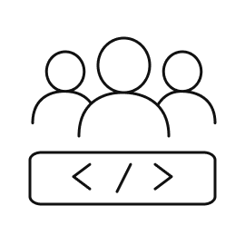 개발자 인력 의존도 감소 아이콘